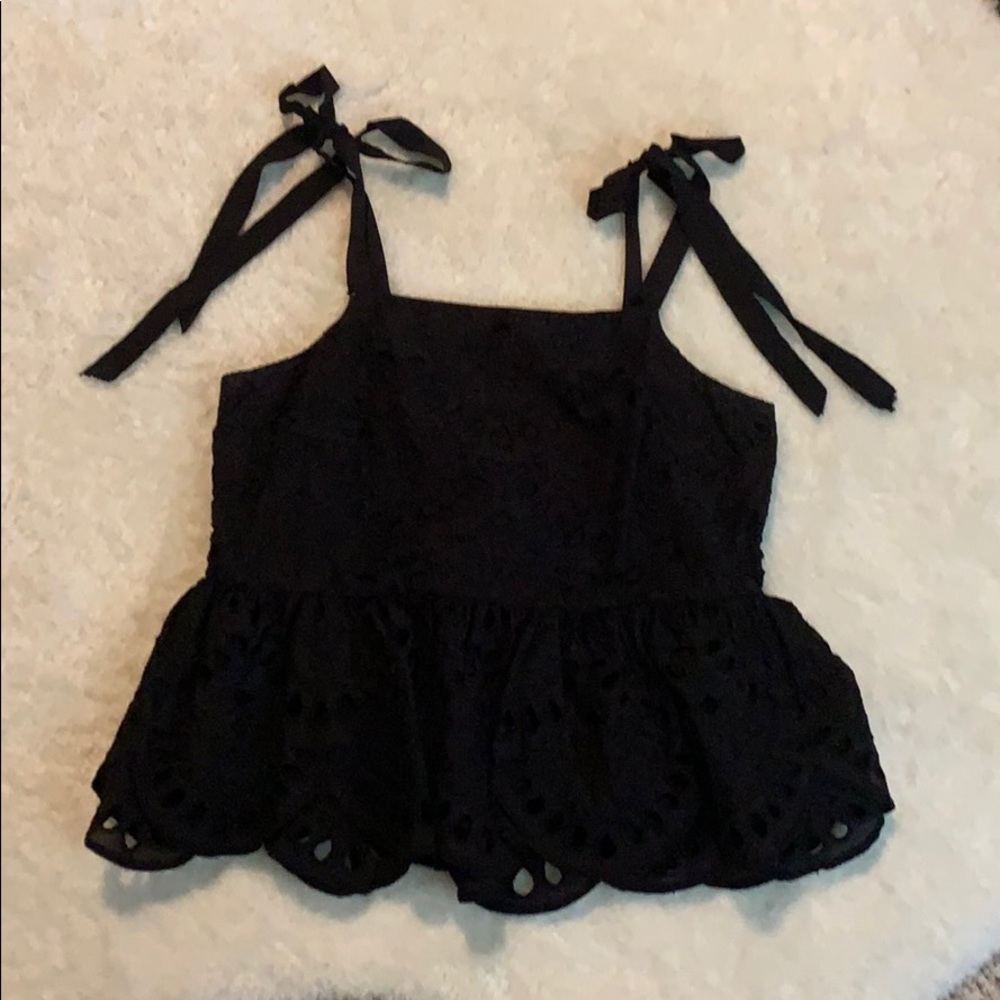 J. Crew eyelet peplum blouse Size 4